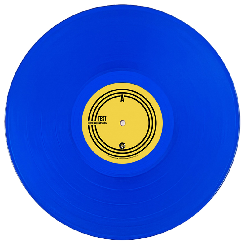 Clear Blue color vinyl on white background